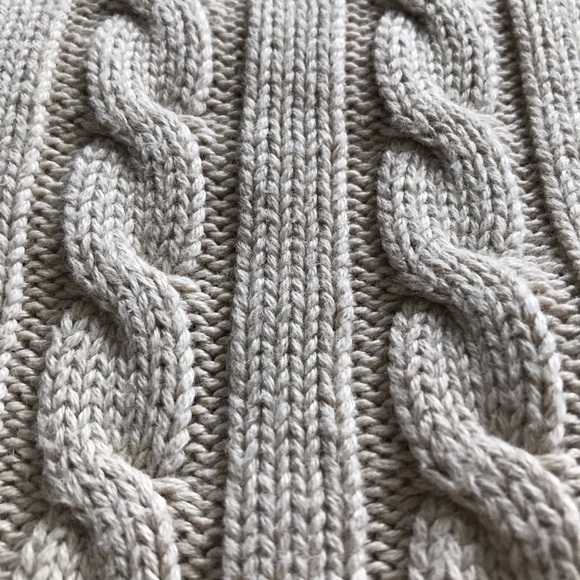 L.L. Bean Vintage Fisherman Sweater Cable Knit XL - Picture 6 of 8